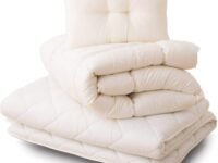 INDIAN DECOR. Japanese Technology Cotton Futon Set (White, Single Size, 36 X 72 inches)