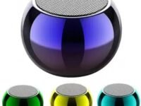 INEFABLE Mini Boost 4 Bluetooth Speaker 4D Mini Electroplating Round Steel Speaker - Multicolor - Pack of 1