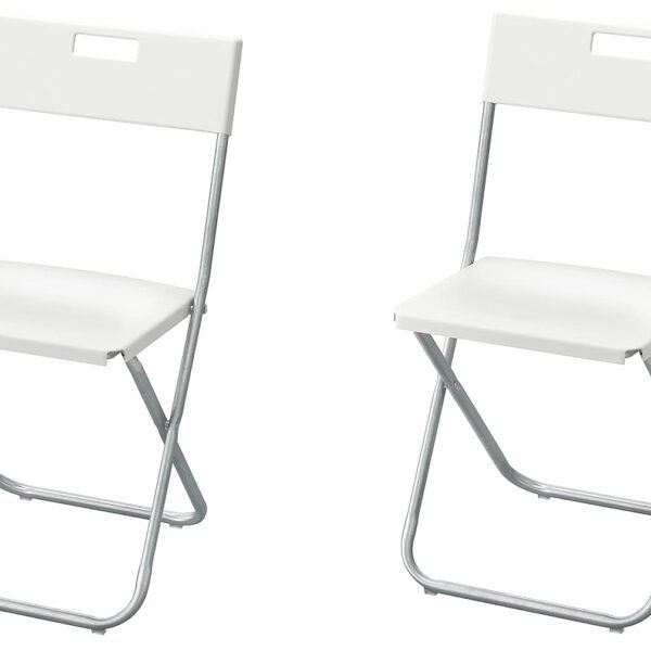 Ikea Polypropylene Gunde Folding Chair, Set Of 2, White