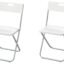 Ikea Polypropylene Gunde Folding Chair, Set Of 2, White