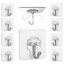 JIALTO Adhesive Hooks 10 Pcs Transparent Adhesive Wall Hangings for Home Decoration | 5kg Weight Capacity | Wall Decor Hanging Products Kitchen Towel