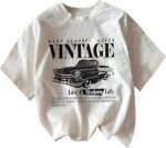Jawdrobe Cotton Blend Oversized Fit Half Sleeve Printed Round Neck T-Shirt for Women | Aesthetic Summer Wear