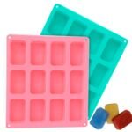 KARP 12 Cup Silicone Soap Molds Cupcake Baking Pan - Free Paper Muffin Cups - Non Stick, BPA Free, 100% Silicon & Dishwasher Safe Silicon Bakeware Tin(Assorted Color-Only 1 Qty)