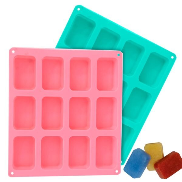 KARP 12 Cup Silicone Soap Molds Cupcake Baking Pan - Free Paper Muffin Cups - Non Stick, BPA Free, 100% Silicon & Dishwasher Safe Silicon Bakeware Tin(Assorted Color-Only 1 Qty)