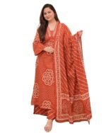 Klosia Women Pure Cotton Kurta Pant Set with Dupatta | Bandhani Print Kurta Sets for Women | Comfortable Suit Sets|Regular Fit