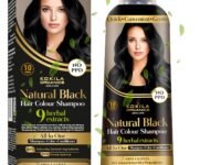 Kokila NO PPD Shampoo Hair Colour - Black 400ml for Women and Men | Natural Extracts | Colours Hair in 10 Minutes | Ammonia Free, Paraben Free - 10 Pair Free Gloves