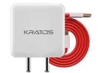 Kratos 65W Fast Charger Adapter & USB-A to Type C Cable Combo, Compatible with OnePlus, Realme, Xiaomi, Redmi, Oppo, Vivo & Other Smartphones, Type C Charger Supports Dash, Warp, Vooc,SuperVooc