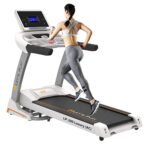 LET'S PLAY LP-200 Semi Commercial 6HP Peak AC Motor Treadmill for Home Gym,Automatic Incline for Walking & Running,160Kg User Weight,Top Speed 18Km/Hr,12 Programs [5 Year Warranty],White and Silver