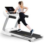 LET’S Play® LP-333 6HP Peak AC Motor Auto Incline Treadmill for Home Foldable Running Machine with BT Speaker, Anti-Slip Diamond Wave Belt, 140Kg User Weight, 14.8Km/Hr Max Speed [5 Year Warranty]