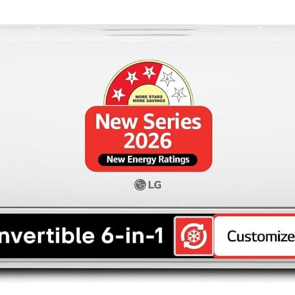 LG 2 Ton 3 Star,New star rated,Wi-Fi Enabled, Energy Manager+, DUAL Inverter Split AC (Copper, AI+ Convertible 6-in-1, Diet Mode+, 4 Way Swing, HD Filter with Anti-Virus Protection, AS-Q24EWXE, White)