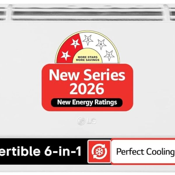 LG Essential Series, 0.8 Ton 2 Star, Smart Inverter Split AC (100% Copper Condenser, Convertible 6-in-1 Cooling, Faster Cooling & Energy Saving, HD Filter with AntiVirus Protection, AS-Q11KNVE, White)