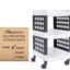 LIVINGBASICS 3 Layer Multipurpose Plastic Storage Rack/Stand Organizer with Wheels, Space-Saving Utility Trolley for Kitchen/Vegetable/Bedroom/Bathroom/Living Room/Office/Kids Toys (White-Grey)