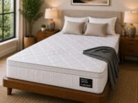 LOOM & NEEDLES 78x72x8 Inches King Size Mattress | Hybrid Latex Pocket Spring Mattress | Zero Gravity Partner Disturbance | 5 Zoned Euro Top 7 Layer Medium Firm Memory Gel Foam Eurotop Mattresses