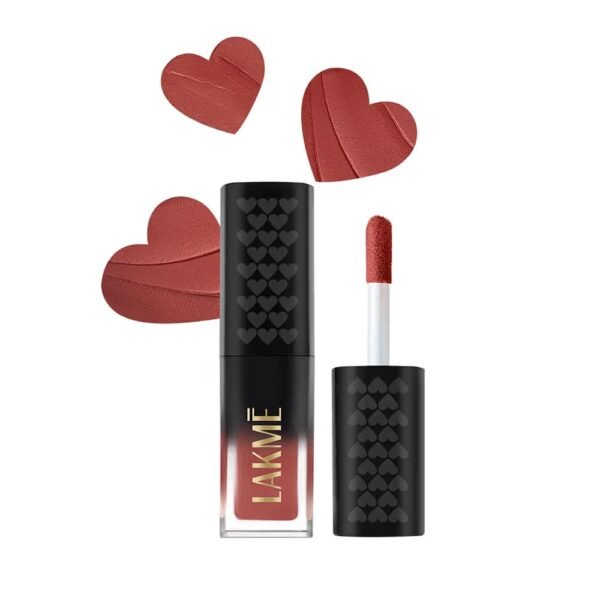 Lakme Xtraordin-Airy Lip Mousse, Velvet Matte Finish, with air-light texture, enriched with cocoa butter for nourished & moisturised lips, Liquid Lipstick - Chocolate Temptation (1.8g)