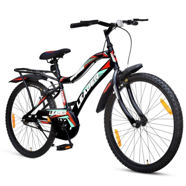 Leader Baymax 26T IBC Mountain Bicycle/Bike Without Gear Single Speed for Men - Ideal for 10+ Years (26T, Black)