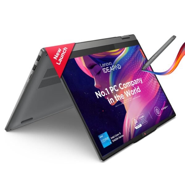 Lenovo Ideapad 5 2-in-1 13th Gen Intel Core i5-13420H (16GB RAM/512GB SSD/Windows 11/Office Home 2024/WUXGA IPS/14 (35.5cm)/Touchscreen 2-in-1/3Mon.Game Pass/Grey/1.6kg), 83KX0059IN Laptop