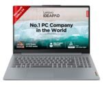 Lenovo Ideapad Slim 3 AMD Ryzen 5 7520U 15.6" (39.6cm) FHD Thin and Light Laptop (16GB/512GB SSD/Windows 11/Microsoft 365 Basic* + Office Home 2024/Backlit Keyboard/Grey/1.6Kg), 82XQ00XDIN