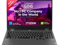 Lenovo LOQ 12th Gen Core i5-12450HX | NVIDIA RTX 3050 6GB (16GB RAM/512GB SSD/15.6" (39.6cm)/Windows 11/Office Home 2024/100% sRGB/Grey/2.4Kg), 83GS00LNIN Gaming Laptop