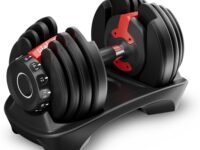 Lifelong Adjustable Dumbbell for Home Gym - 1.5kg to 16kg Easy Dumbbell Weight Adjustment - Iron Weights - Gym Equipment suitable for fitness workout at Home for Men & Women, Black (LLAD03)
