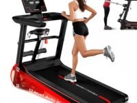 Lifelong FitPro Treadmill | 5HP Brushless Motor | 12 Level Auto Incline with Massager | Max Speed 14 km/hr |Bluetooth | FitShow App| Hydraulic Fold | LED Display with Pulse Sensors| Max Weight 120 kg