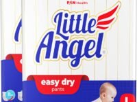 Little Angel Baby Easy Dry Diaper Pants With 12 Hrs Absorption Large (L) Size, 124 Count, Pack Of 2, 9-14 Kgs - L (62 Count, Pack of 2)