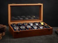 Luxury Watch Case Storage Collection, Watch box for men and women,Wrist Watch Display Box Organizer for Men and Women 12 Slots, Gift For Him,Christmas, Valentine;s Day, Dark Indian Rosewood Made