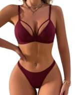 Luxzii Women’s Sexy Lingerie Set | White Bra & Panty Set with Strappy Detailing | Soft Stretchy Fabric | Honeymoon, Bedroom Wear, Intimate Wear, Romantic Gift Outfit
