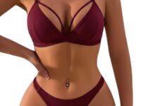 Luxzii Women’s Sexy Lingerie Set | White Bra & Panty Set with Strappy Detailing | Soft Stretchy Fabric | Honeymoon, Bedroom Wear, Intimate Wear, Romantic Gift Outfit