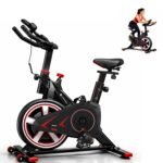 MAXPRO MP007 Spin Bike | Exercise Cycle for Home | 100KG Capacity | 8KG Flywheel | Adjustable Resistance | Silent Belt Drive |4way Adjustable Comfortable Seat Cushion | Indoor Cardio Workout Fitness Bike