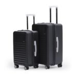 MOKOBARA Aisle Trunk Set of 2 Trolley Bag (55.5cm 65cm) Black | Cabin 40L Check-in 70L Polycarbonate Hardshell Frosted Hardware TSA Lock YKK Zippers 8 Silent Ninja Wheels 18-21 Days Travel