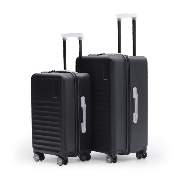 MOKOBARA Aisle Trunk Set of 2 Trolley Bag (55.5cm 65cm) Black | Cabin 40L Check-in 70L Polycarbonate Hardshell Frosted Hardware TSA Lock YKK Zippers 8 Silent Ninja Wheels 18-21 Days Travel