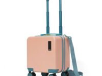 MOKOBARA Moko Blocks Kids Trolley Bag (3-8 Years) 38cm 19L Pink | Mini Suitcase Polycarbonate Hard Shell 360 Silent Wheels Telescopic Handle Water Resistant Travel Luggage For Boys And Girls