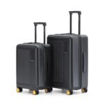 MOKOBARA Transit Set of 2 Trolley Bag (54cm 64cm) Black | Cabin 40L Check-in 65L Lightweight Polycarbonate Hardshell TSA Lock YKK Zipper 8 Silent Wheels 18-21 Days Travel Suitcase