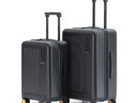 MOKOBARA Transit Set of 2 Trolley Bag (54cm 64cm) Black | Cabin 40L Check-in 65L Lightweight Polycarbonate Hardshell TSA Lock YKK Zipper 8 Silent Wheels 18-21 Days Travel Suitcase