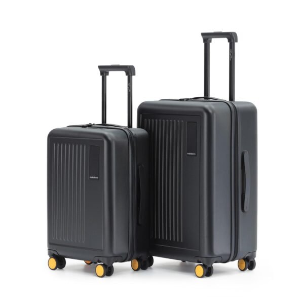 MOKOBARA Transit Set of 2 Trolley Bag (54cm 64cm) Black | Cabin 40L Check-in 65L Lightweight Polycarbonate Hardshell TSA Lock YKK Zipper 8 Silent Wheels 18-21 Days Travel Suitcase