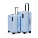 MOKOBARA Transit Set of 2 Trolley Bag (54cm 64cm) Blue | Cabin 40L Check-in 65L Lightweight Polycarbonate Hardshell TSA Lock YKK Zipper 8 Silent Wheels 18-21 Days Travel Suitcase