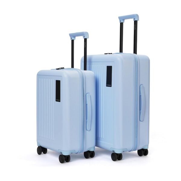 MOKOBARA Transit Set of 2 Trolley Bag (54cm 64cm) Blue | Cabin 40L Check-in 65L Lightweight Polycarbonate Hardshell TSA Lock YKK Zipper 8 Silent Wheels 18-21 Days Travel Suitcase
