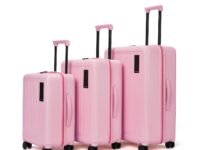 MOKOBARA Transit Set of 3 Trolley Bag (54cm 64cm 74cm) Pink | Cabin 40L Check-in 65L Check-in Large 100L Polycarbonate Hardshell 360° 8 Silent Ninja Wheels Premium Zipper 30+ Days Travel