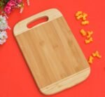 Machak Natural Bamboo Wood Chopping Cutting Board for Kitchen Vegetables, Fruits & Cheese, BPA Free, Eco-Friendly, Medium (29x20 cm)