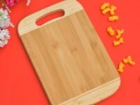 Machak Natural Bamboo Wood Chopping Cutting Board for Kitchen Vegetables, Fruits & Cheese, BPA Free, Eco-Friendly, Medium (29x20 cm)
