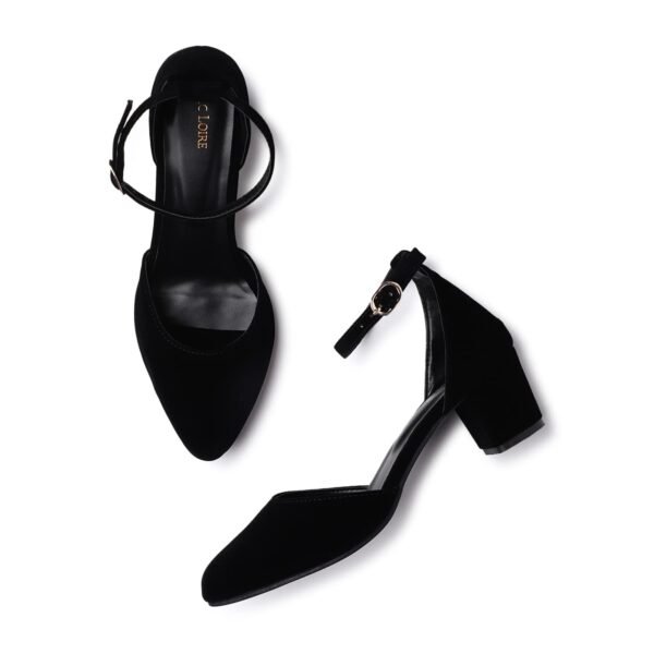 Marc Loire Women’s Pointed Toe Block Heel Fashion Sandals with Buckled Ankle Strap