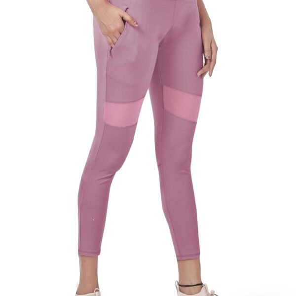 Mehrang Active Yoga Pants for Women Gym High Waist with Pocket, Tummy Control, Workout Pants 4 Way Stretch Yoga Leggings