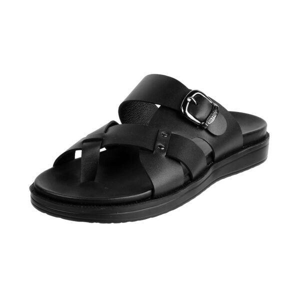 Metro Men Leather Thong Slipper | Chappal | Open Sandal
