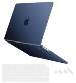 Midkart Case Compatible with MacBook Air 13.6 inch M5 M4 M3 M2 Release 2026-2022 A3449 A3240 A3113 A2681 Ultra-Thin Slim Natural Color Hard Shell for MacBook Air 13 inch Case, Midnight BlueTranslucent