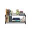 Modern 2 Tier Tall Narrow Metal Bookshelf for Home | Floor Mount Steel Rack Shelf | Book Organizer & Storage Rack | Book Shelves Cabinet for Living Room, Study & Office
