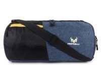 Monvelli Gym Duffel Bag for Unisex | Multipurpose Sports Travel Bag with Adjustable Shoulder Strap & Shoe Compartment | Stylish Duffel for Gym, Fitness, Outdoor & Weekend Trips (Blue)