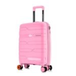Nasher Miles Paris Hard-Sided Polypropylene Cabin Luggage 20 inch | 55cm | 8 Wheels Small Trolley Bag for Travel | Suitcase (Pink)