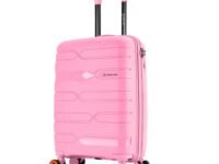Nasher Miles Paris Hard-Sided Polypropylene Cabin Luggage 20 inch | 55cm | 8 Wheels Small Trolley Bag for Travel | Suitcase (Pink)