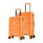 Nasher Miles Paris Hardshell-Sided Polypropylene Luggage Set of 2 Orange 8 Wheel Inline Trolley Bags (55 & 65 Cm), Medium