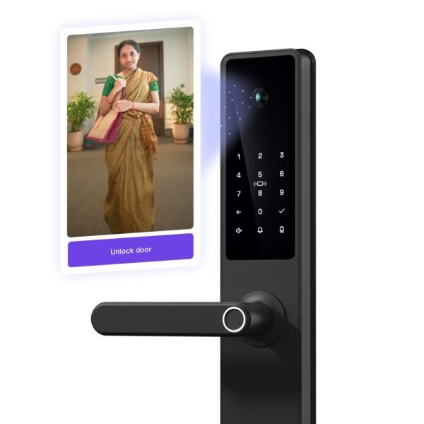 Native Lock Pro by Urban Company | Smart Door Lock with in-Built HD Camera & Home Doorbell Connect | 7-Way Unlock | See & Unlock from Anywhere | 3-Year Unconditional Warranty | Free Installation